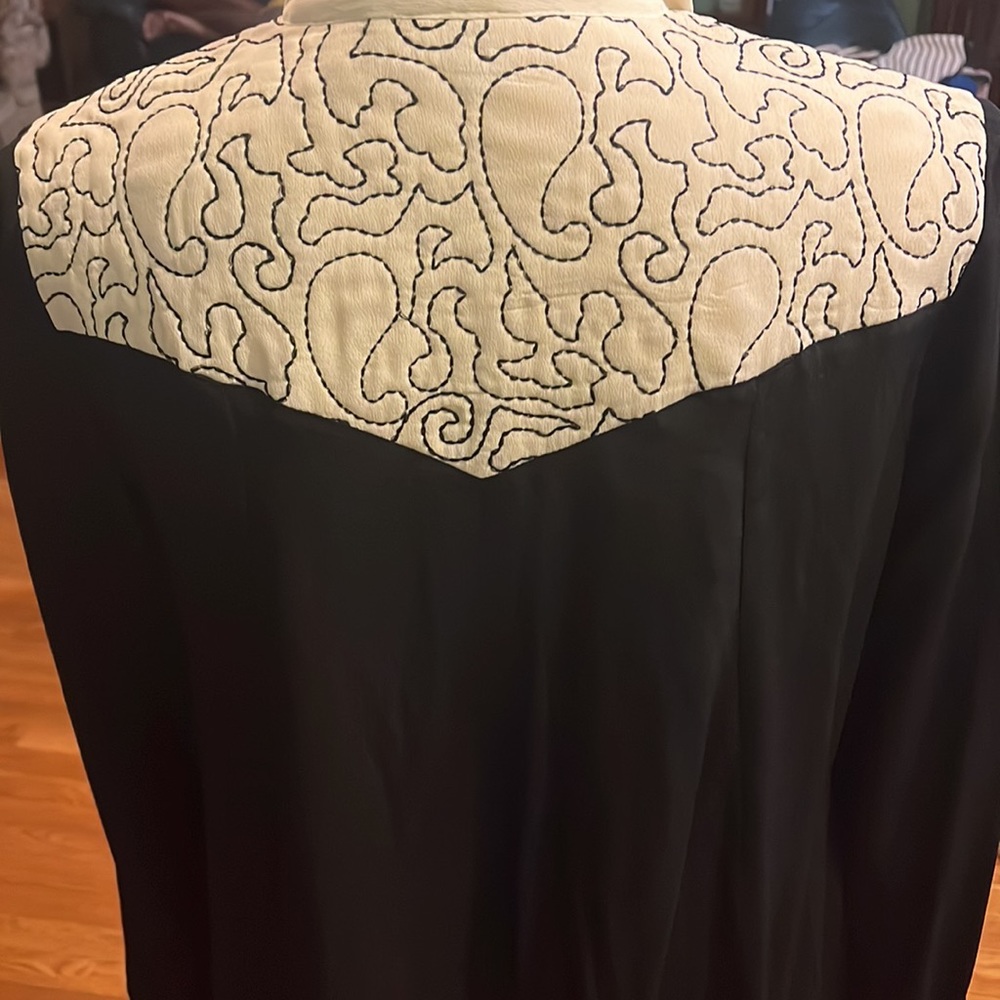 Asos Button Front Collared Black And White Dress … - image 5